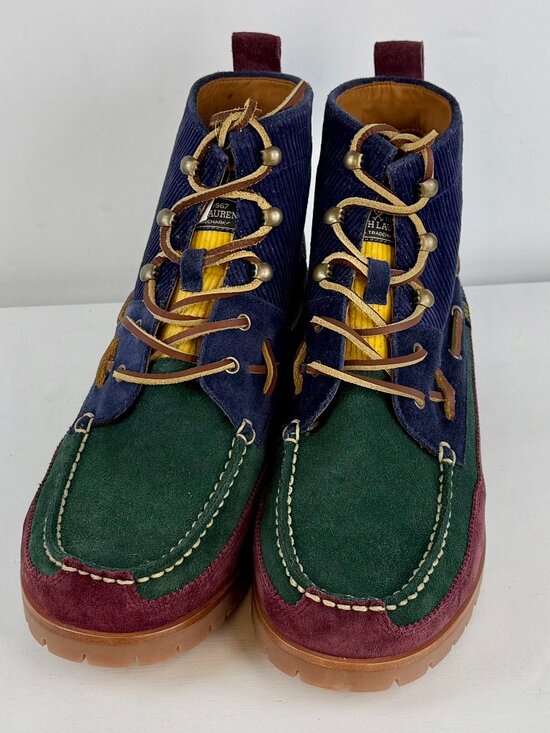 Men\'s 9 -Polo Ralph Lauren Country Ranger Mid Colorblock Suede Corduroy Boots main image 5